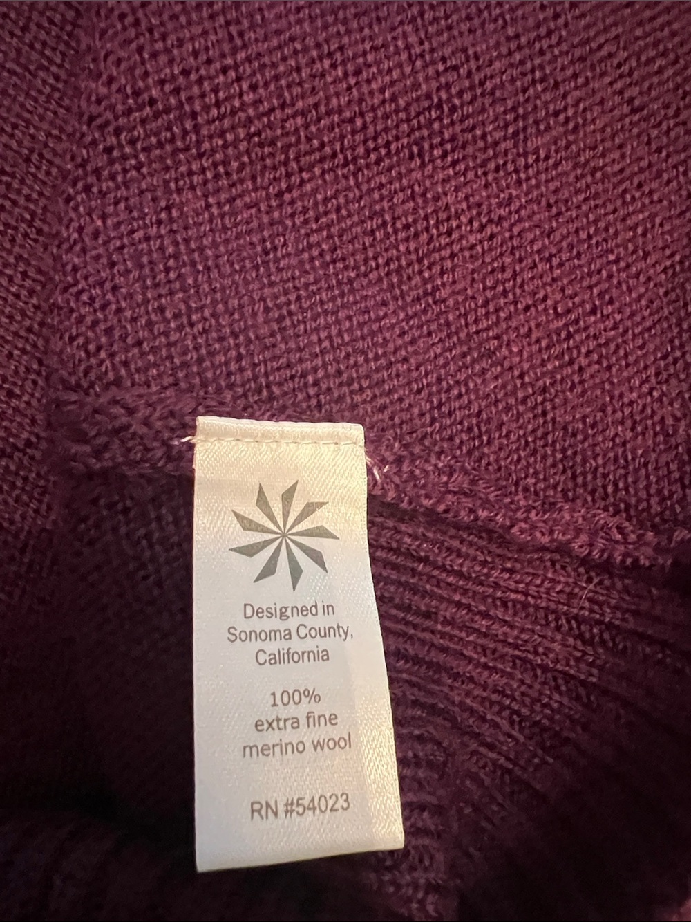 Athleta Purple Hooded Tunic Sweater with Gray Sleeve Panels - Picture 6 of 10